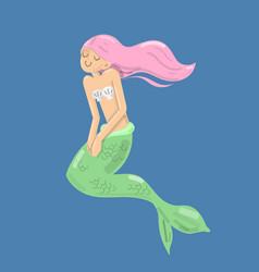 Cute Little Mermaid Under The Sea