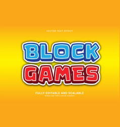 Editable Text Effect Block Games Style