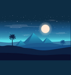 Full Moon Night Egypt Pyramid Desert Arabian