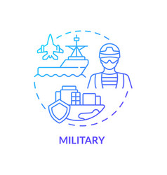 Military Blue Gradient Concept Icon