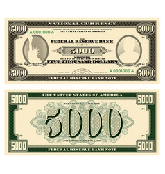 New 5000 Dollars Banknote Obverse And Reverse