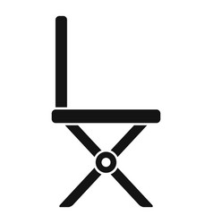 Wooden Chair Bench Icon Simple Plan Above