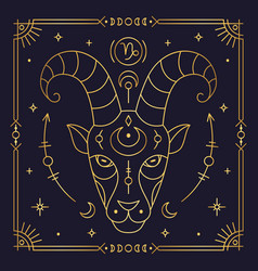 Capricorn Zodiac Astrological Horoscope Golden