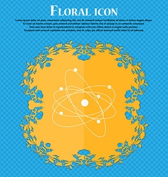 Physics Atom Big Bang Icon Floral Flat Design