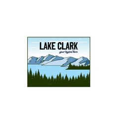 Vintage Retro American Lake Clark With Pine Cedar