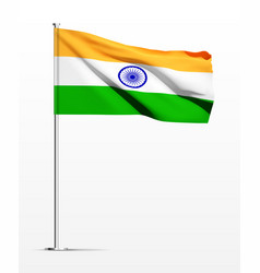 Flag Of The Republic Of India On Flagpole