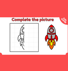 Game Complete The Picture And Draw Space Rocket