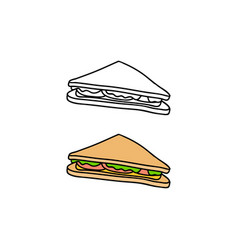 Hand Drawn Triangle Sandwich