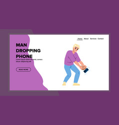 Person Man Dropping Phone