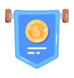 A Flat Icon Design Of Dollar Flag