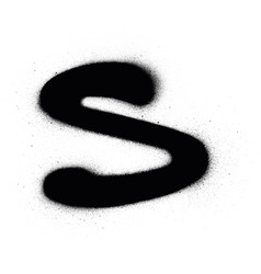 Graffiti S Font Sprayed In Black Over White