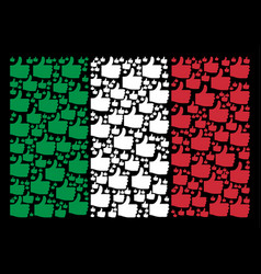 Italian Flag Collage Of Thumb Up Items