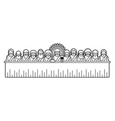 Jesus And Twelve Disciples Last Supper Cartoon