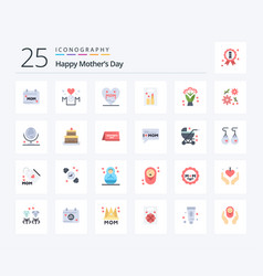 Happy Mothers Day 25 Flat Color Icon Pack