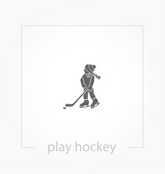 Icon Of A Human Avatar Playing Hockey