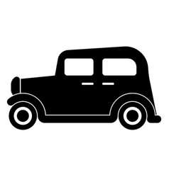 Old Car Black Icon On White Background