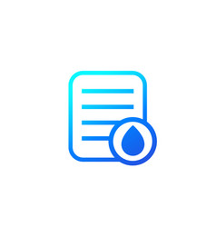 Water Utility Bill Payment Icon On White