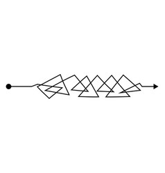 Arrow Chaos Mindset Mess Doodle Knot Line Concept