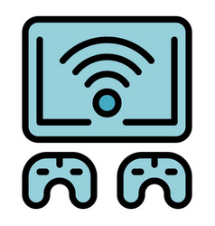 Gamer Tv Set Icon Flat