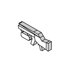 Gun Of Future Isometric Icon