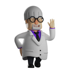 Professor 3d Cartoon Has A Funny