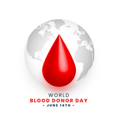 Realistic World Blood Donor Day Background