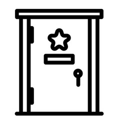 Star Door Dressing Room Icon Outline Style