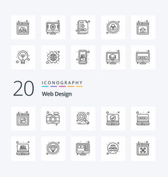 20 Web Design Line Icon Pack Like Internet