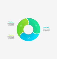 Round Diagram Divided Into 3 Segments Concept