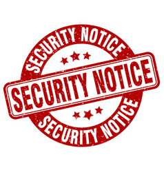 Security Notice Stamp Security Notice Label Round