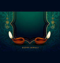 Beautiful Shubh Diwali Banner With Oil Lamp