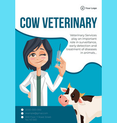 Cow Veterinary Flyer Design Template