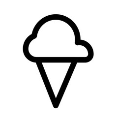 Ice Cream Icon Line Isolated On White Background