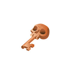 Magic Bronze Key With A Skull Game