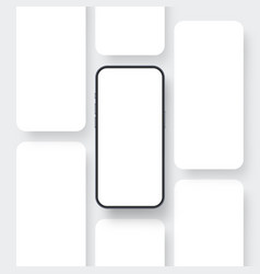 Phone Mockup With Blank App Screens