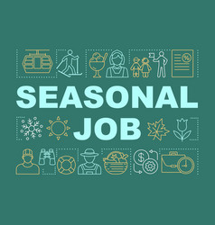 Seasonal Job Word Concepts Banner