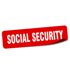 Social Security Sticker Social Security Label