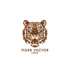 Tiger Head With Open Mouth Logo Sticker Or Icon