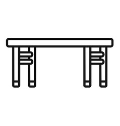 Wooden Outdoor Table Icon Outline Top