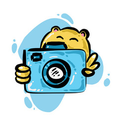 Blue Cute Camera Icon