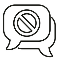 Chat Blacklist Icon Outline User Data