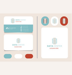 Data Center Logo Design With Editable Slogan