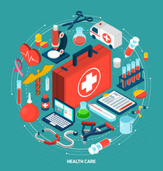 Healthcare Concept Isometric Icon