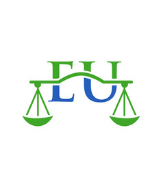 Law Firm Letter Eu Logo Design Lawyer Justice