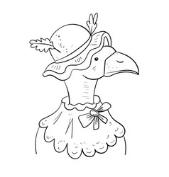 Mother Goose Funny Coloring Page Or Book