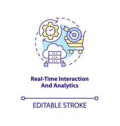 Real Time Interaction And Analytics Concept Icon