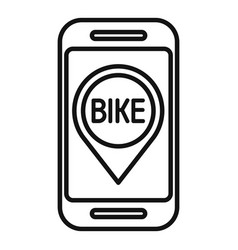 Smartphone Showing Location Of Bike Sharing Point