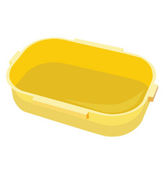 Yellow Tiffin Box On A White Background