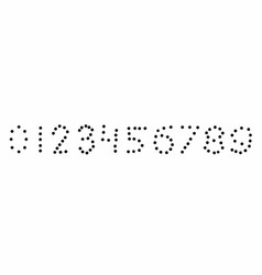 Circle Shots Dot Holes Black Digits Numbers Font