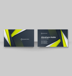 Elegant Dark Green And Black Business Card